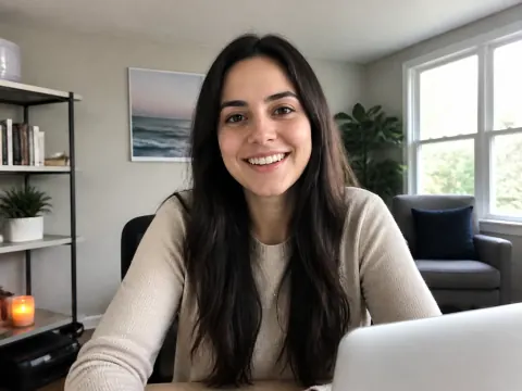 Alice on a video call